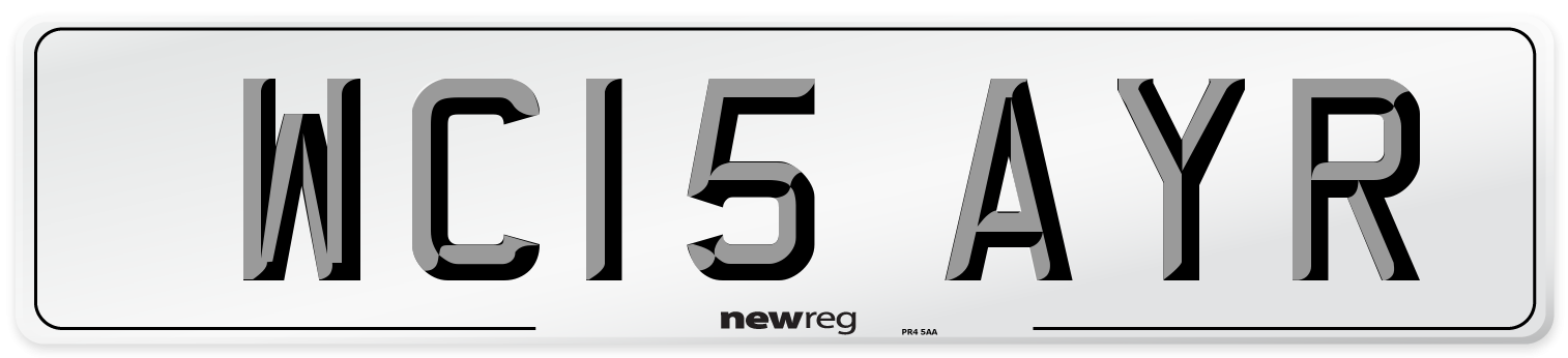 WC15 AYR Number Plate from New Reg